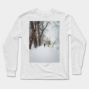 wandering the snowy park Long Sleeve T-Shirt